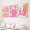Bright Pink Pictures Wall Art Abstract Colorful Canvas Wall Decor Modern Graffiti Wall Art Preppy Line Poster Orange Trendy Prints Painting Pink Abstract Artwork for Room 16x24 Inch Unframed Set of 3
